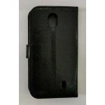 Black Book Case Flip with Strap For Nokia 1 TA-1047 Slim Fit Look